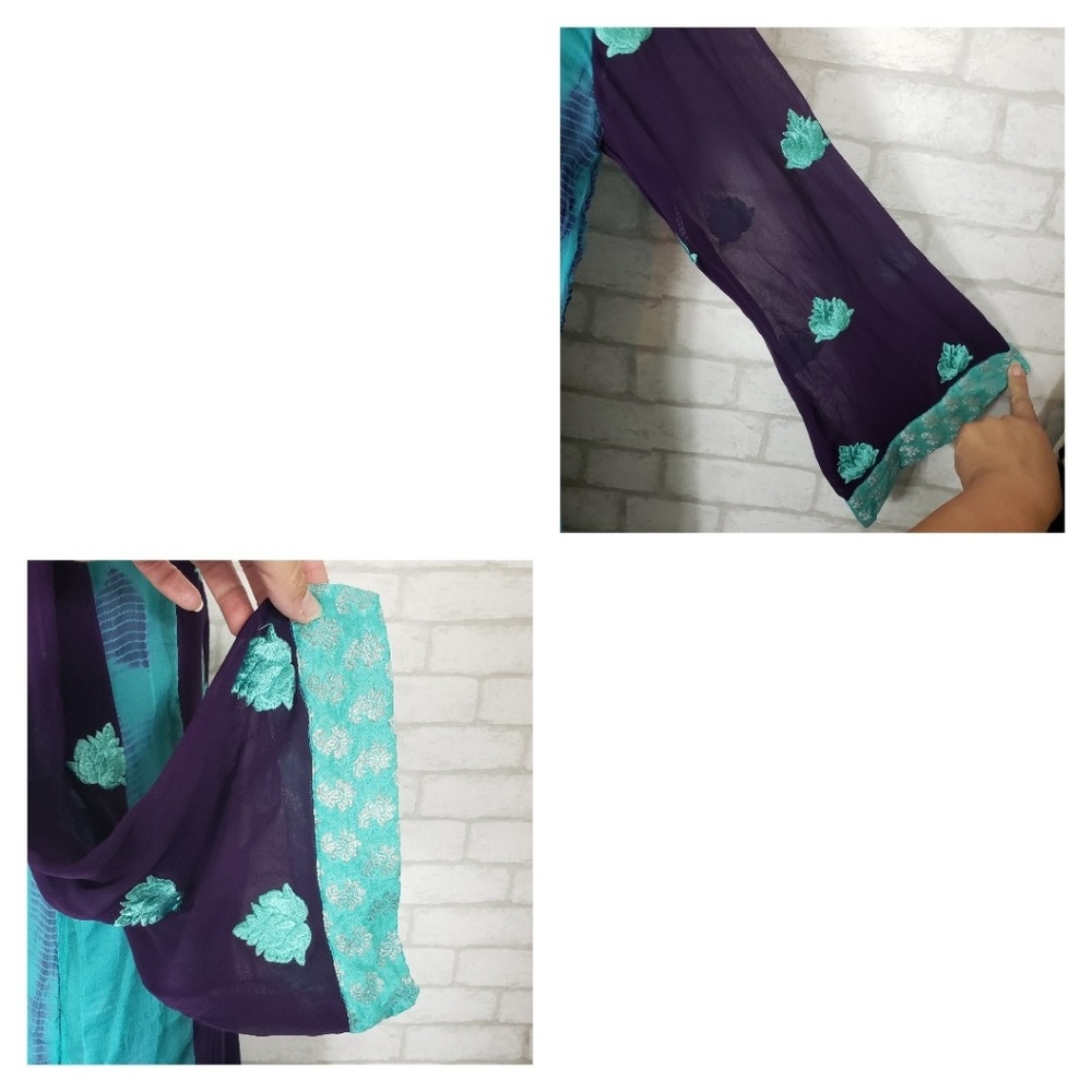 Handmade Hand Dyed Embroidered Kurta Dress S/M - Picture 5 of 8